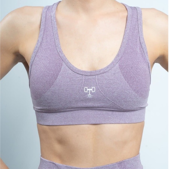 Deeper Than Dumbbells Mauve Sports Bra - Picture 1 of 6